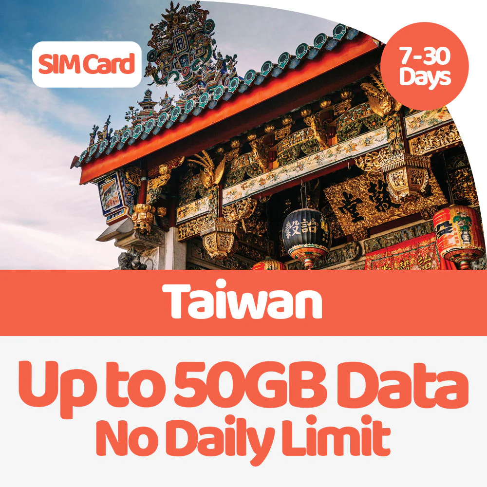 Taiwan Data SIM | 5GB-50GB